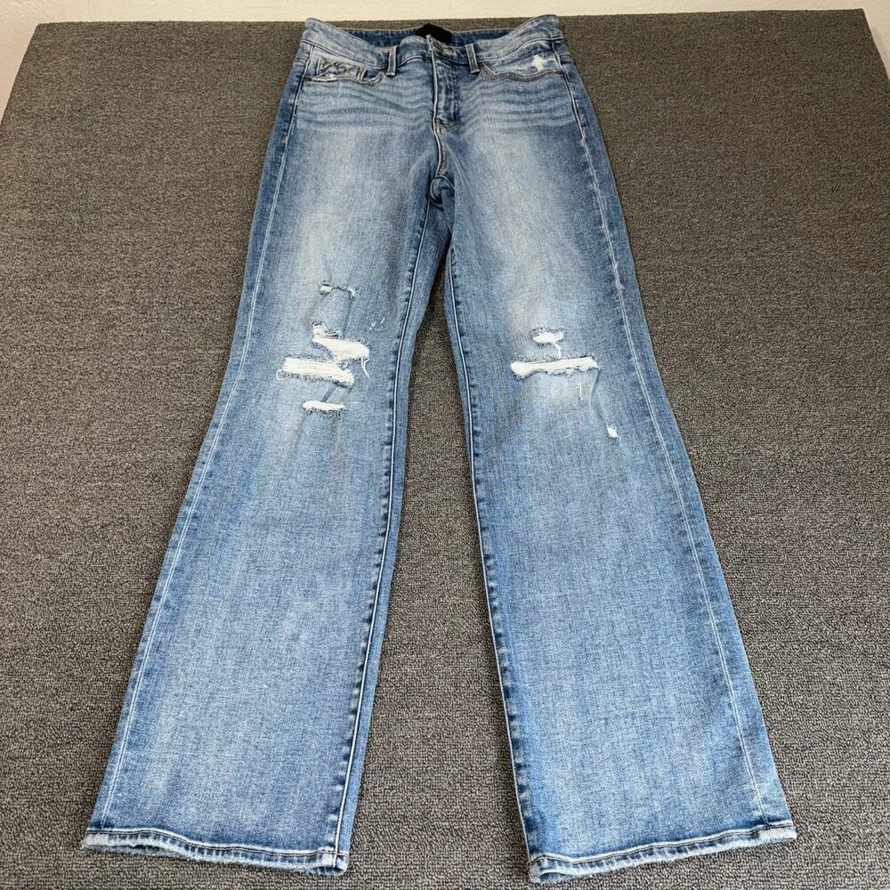 Buckle Black Fit No. 75 Classic Straight Women's Size 27x32 Blue Distressed